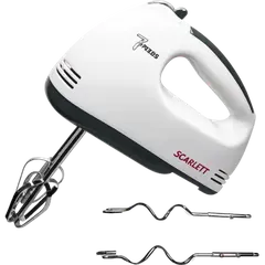 Scarlett Electric Egg Beater and Mixer for Cake Cream - White - Rokomari